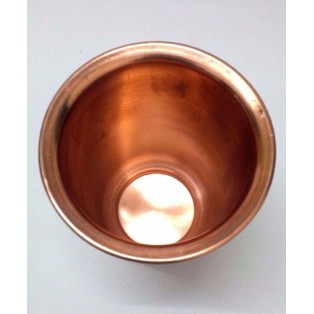 Classy 100% Copper 300ml Rounded Drinking Glass Cup Tumbler Mug - Ayurveda Health Yoga